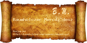 Baumholczer Mercédesz névjegykártya